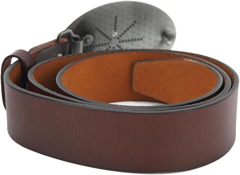 Cowboy Belt, Premium Leather Adjustable Retro Vintage Bull Head Belt for Men and Women, with Secure Buckle for Everyday Casual and Formal Wear (115cm) in Saudi Arabia