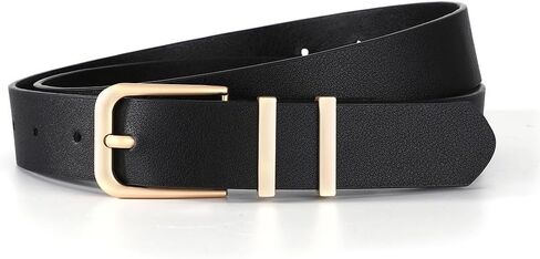 Women’s Belts for Jeans, Dresses & Pants – Ladies Leather Waist Belt with Gold Buckle in Saudi Arabia