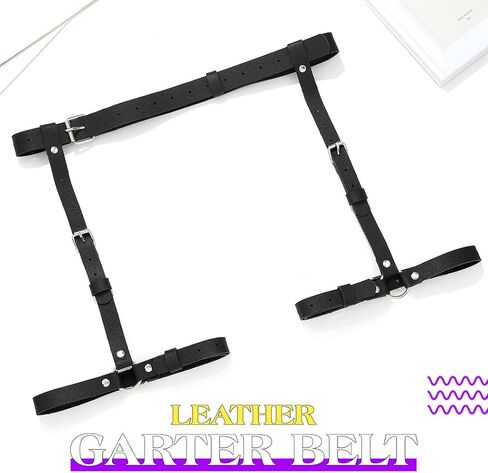 Yonamix Leg Harness Black Leather Garter Belt Punk Waist Belts for Women in Saudi Arabia