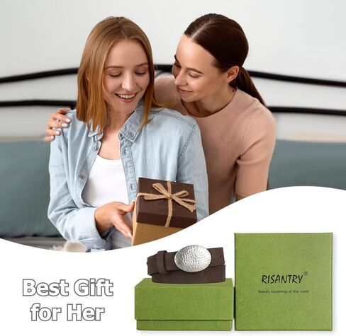 Women’s Suede Leather Belt Dark Brown Boho Waistband with Silver Round Buckle for Dresses, Jeans, Coastal Styling in Kuwait