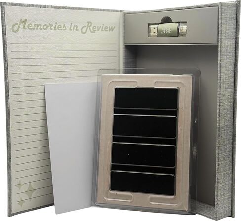 Pet Memories Keepsake Album – Gray Scrapbook & Memory Box for Dogs, Cats & Pets | Store Photos, Souvenirs & Videos | Includes 32GB USB for Digital Storage and Inkless Paw Print Pad in Kuwait