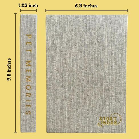 Pet Memories Keepsake Album – Gray Scrapbook & Memory Box for Dogs, Cats & Pets | Store Photos, Souvenirs & Videos | Includes 32GB USB for Digital Storage and Inkless Paw Print Pad in Kuwait