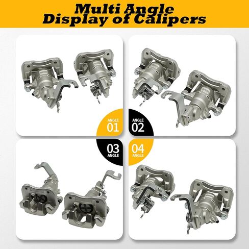 19-B2068 19-B2069 Pair Rear Brake Calipers with Bracket Compatible with Accord 1998-2007 TSX 2004-2008 in Saudi Arabia