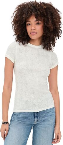 MOTHER Women's The Itty Bitty Ringer Tee in Kuwait