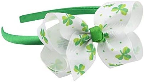ZEYER St Patrick's Day Headband for Women and Girls Green Clover Headband Bow Shamrock Headband in Kuwait