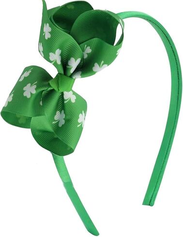 عصابة رأس ZEYER St Patrick's Day للنساء والفتيات عصابة رأس على شكل البرسيم الأخضر وعصابة رأس على شكل فيونكة شامروك in Kuwait
