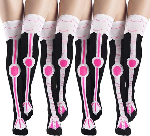 4 Pair Funny Novelty Flamingo Legs Socks for Women Gifts 25.6 Inch Knee High Flamingo Feet Sock for Cosplay Gift in Saudi Arabia