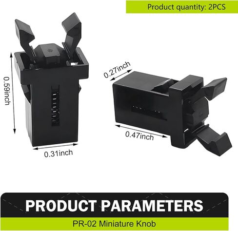 قطعتان من مزلاج حامل النظارات الشمسية للسيارة، استبدال مشابك السقف لوحدة التحكم العلوية ذاتية القفل، مشابك غطاء صندوق القفل البلاستيكي للسيارة، يمكن لسلة المهملات الضغط على الإبزيم (أسود) in Kuwait