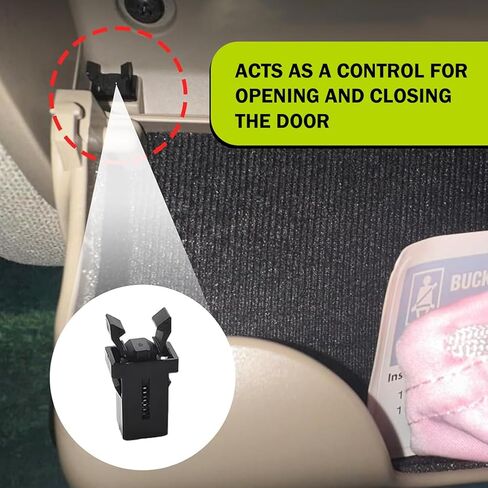 قطعتان من مزلاج حامل النظارات الشمسية للسيارة، استبدال مشابك السقف لوحدة التحكم العلوية ذاتية القفل، مشابك غطاء صندوق القفل البلاستيكي للسيارة، يمكن لسلة المهملات الضغط على الإبزيم (أسود) in Kuwait