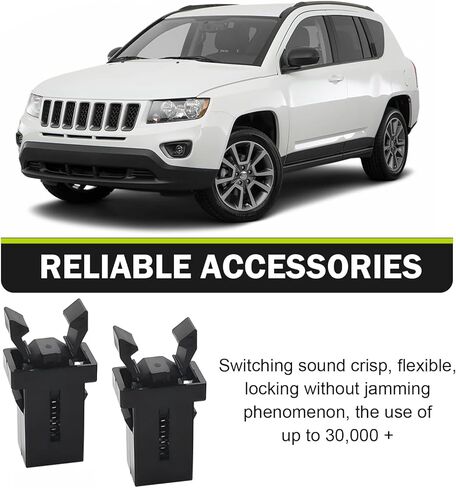 قطعتان من مزلاج حامل النظارات الشمسية للسيارة، استبدال مشابك السقف لوحدة التحكم العلوية ذاتية القفل، مشابك غطاء صندوق القفل البلاستيكي للسيارة، يمكن لسلة المهملات الضغط على الإبزيم (أسود) in Kuwait