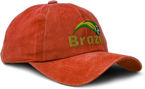 Speedy Pros Soft Washed Baseball Cap Brazil Futbol America Cup Cotton Dad Hats for Men & Women in Saudi Arabia