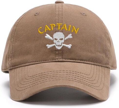 Men's Baseball Caps Embroidered Pirate Captain Washed Cotton Vintage Caps in Saudi Arabia