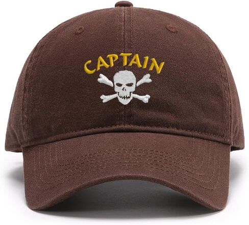 Men's Baseball Caps Embroidered Pirate Captain Washed Cotton Vintage Caps in Saudi Arabia