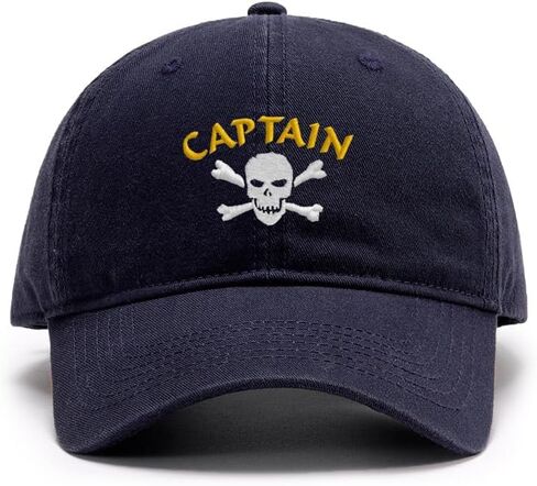 Men's Baseball Caps Embroidered Pirate Captain Washed Cotton Vintage Caps in Saudi Arabia