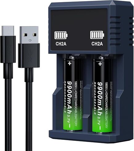 18650 بطارية قابلة للشحن 9900 مللي أمبير 3.7 فولت بطاريات ليثيوم أيون زر علوي 8 حزمة للمصابيح الأمامية للمصابيح الأمامية in Kuwait