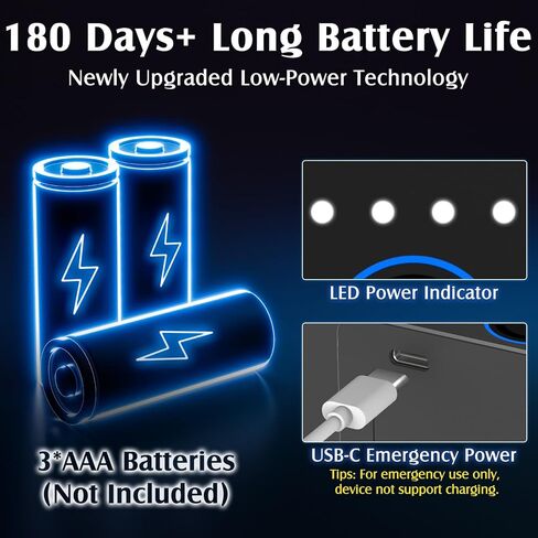 Smart Key Lock Box with Code, Dhiedas Large Fingerprint Lock Box with APP Control, Electronic Digital Weatherproof Security Hide Key Lock Box Wall Mount & Door Hanging for Outdoor Realtor Airbn in Kuwait