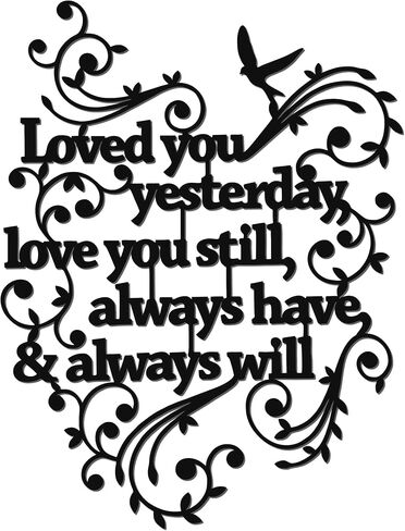 YATEASLU Metal Love Wall Art, Love decor with Timeless Message, Valentine's Day Decorations, Gifts for Family, Wife, Husband & Couples, 14.2x10.8 Inch in Kuwait