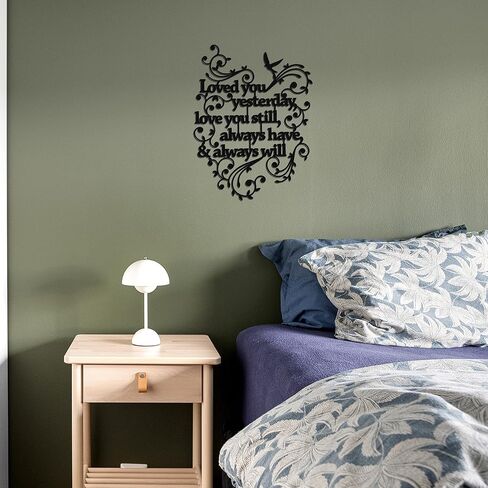 YATEASLU Metal Love Wall Art, Love decor with Timeless Message, Valentine's Day Decorations, Gifts for Family, Wife, Husband & Couples, 14.2x10.8 Inch in Kuwait