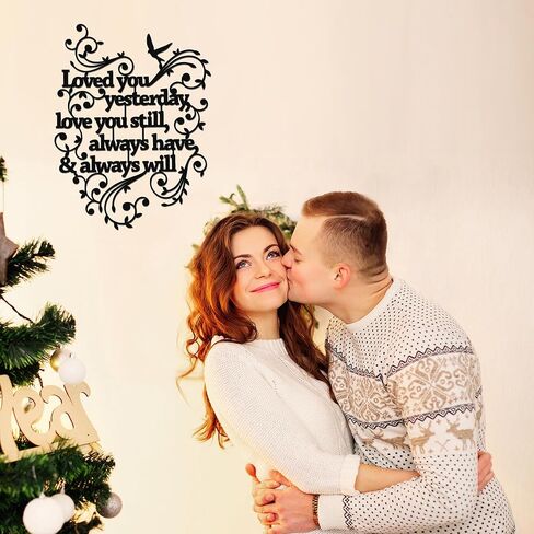 YATEASLU Metal Love Wall Art, Love decor with Timeless Message, Valentine's Day Decorations, Gifts for Family, Wife, Husband & Couples, 14.2x10.8 Inch in Kuwait