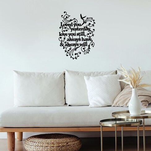 YATEASLU Metal Love Wall Art, Love decor with Timeless Message, Valentine's Day Decorations, Gifts for Family, Wife, Husband & Couples, 14.2x10.8 Inch in Kuwait