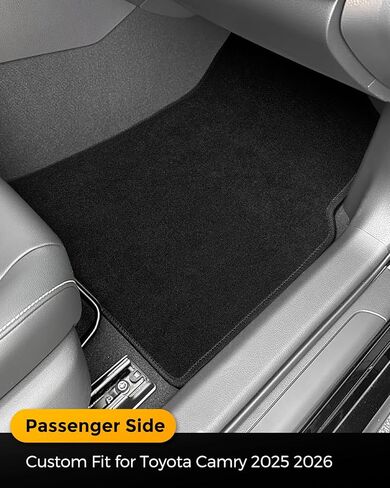 Carpet Floor Mats for Toyota Camry 9th 2025 2026 LE/SE/XLE/XSE, All Weather Full Black Rugs with Non-Slip Nibs Custom Fit for Front & 2nd Rear Row, Noise-Reducing Waterproof Odorless Car Accessories in Saudi Arabia
