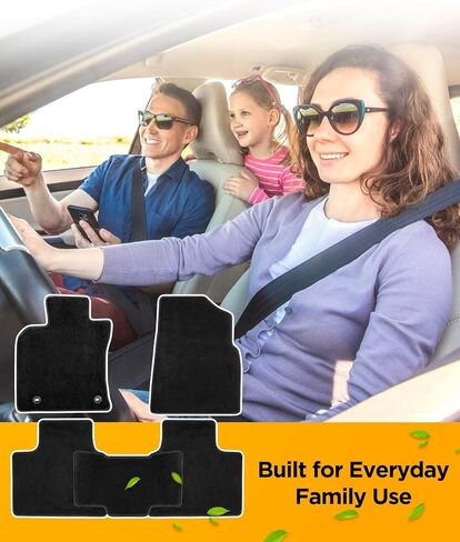Carpet Floor Mats for Toyota Camry 9th 2025 2026 LE/SE/XLE/XSE, All Weather Full Black Rugs with Non-Slip Nibs Custom Fit for Front & 2nd Rear Row, Noise-Reducing Waterproof Odorless Car Accessories in Saudi Arabia