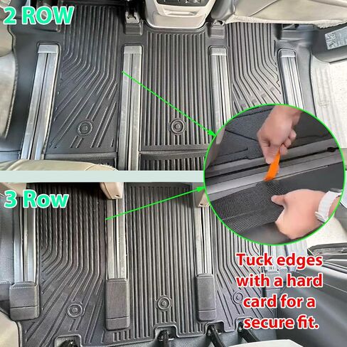 سجادات أرضية لسيارة Toyota Sienna 2013-2020 (ليست محدودة وممتازة)، مجموعة بطانة مكونة من 3 صفوف تناسب جميع سجادات الطقس لسيارة Sienna، سجادات أرضية مقاومة للماء ومضادة للانزلاق لسيارة Toyota 7 الركاب الأمامي والثاني سجادة الصف الثالث in Kuwait