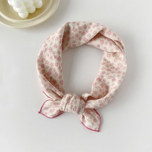 23 inch Cotton and Linen Scarf Women's Fashion Pattern Square Satin Headscarf Headdress Scarves in Saudi Arabia