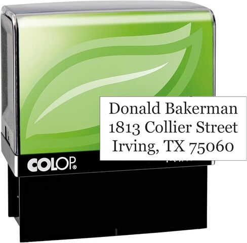 ختم مخصص بالحبر الذاتي من ECO Line - حجم صغير - اختر من بين 15 لون حبر in Kuwait