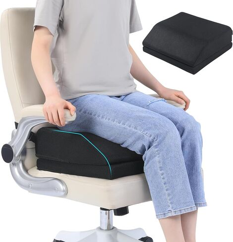 ROYALAY Adjustable Hip Cushion Post Surgery, Memory Foam Hip Replacement Recovery Aids with Strap and Anti-Slip Bottom, Chair Cushion for Long Sitting in Kuwait