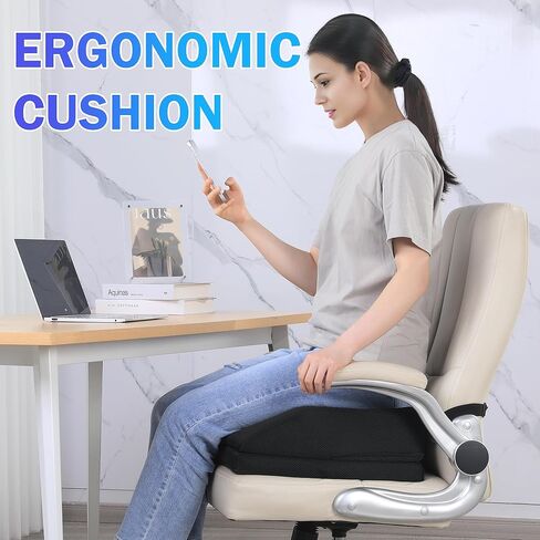 ROYALAY Adjustable Hip Cushion Post Surgery, Memory Foam Hip Replacement Recovery Aids with Strap and Anti-Slip Bottom, Chair Cushion for Long Sitting in Kuwait