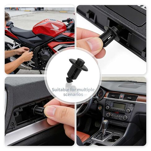 10 قطع من مشابك تثبيت المسامير المقولبة للباب الخلفي متوافقة مع Ford F150 F250 F350 F450، تحل محل N807673-S، مشابك تقليم سرير الشاحنة المصنوعة من النايلون الأسود in Kuwait