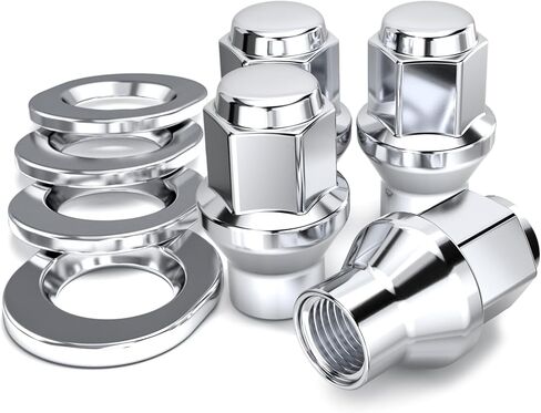 White Knight 7807-4 Chrome ET Bulge Lug Nut - 4 Piece in Saudi Arabia