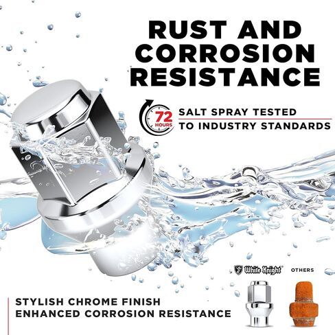 White Knight 7807-4 Chrome ET Bulge Lug Nut - 4 Piece in Saudi Arabia