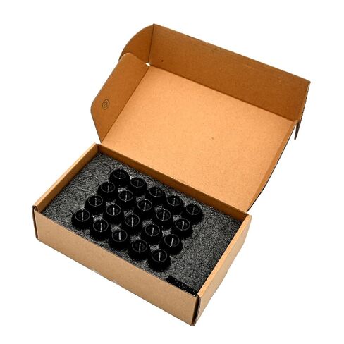 24pcs Black M12x1.5 Closed End Bulge Acorn Lug Nuts, 1.4 inch Length Cone Seat 19mm Hex in Kuwait