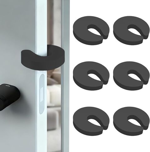 Door Pinch Guard, 6 Pack Door Slam Stopper Door Finger Pinch Guard Soft Thick Foam Door Stopper, Prevent Finger Pinch Injuries, Slamming Doors, Keep Pets from Getting Locked in (White) in Saudi Arabia