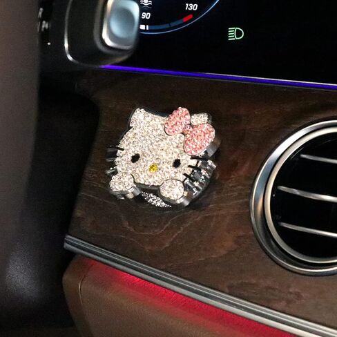 2 Pcs Bling Pink Car Interior Accessories, Rhinestone Push to Start Button Cover with Keychain, Car Engine Start Stop Button Cover, Cute Car Decoration Sticker Decal for Women Girl in Saudi Arabia