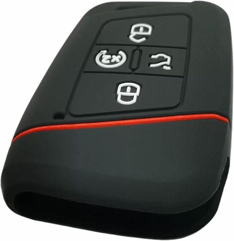 Silicone Rubber Key Fob Cover Compatible with 2018-2025 VW Volkswagen Atlas Golf Alltrack Jetta Passat Tiguan Taos (not for Keys with Eject/flip/fold Buttons) in Saudi Arabia