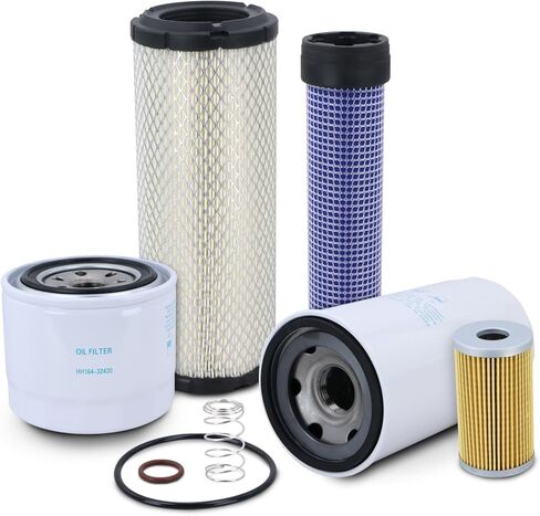 Maintenance Service Filter Kit Compatible with Kubota L3010 L3130 L3410 L3430 HST Replaces# TA040-93220 TA040-93230 HH164-32430 HHTA0-37710 15521-43160 in Kuwait
