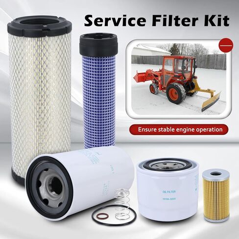 Maintenance Service Filter Kit Compatible with Kubota L3010 L3130 L3410 L3430 HST Replaces# TA040-93220 TA040-93230 HH164-32430 HHTA0-37710 15521-43160 in Kuwait
