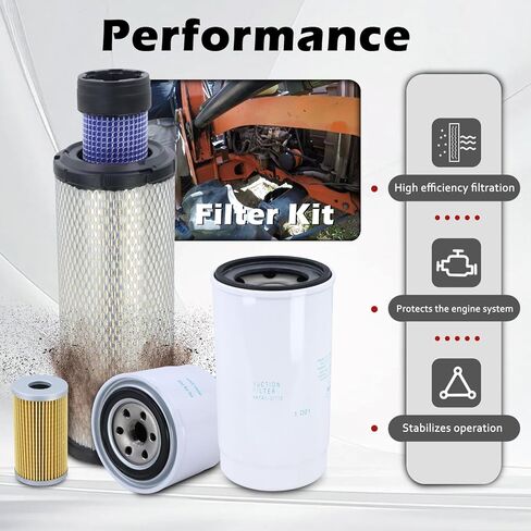 Maintenance Service Filter Kit Compatible with Kubota L3010 L3130 L3410 L3430 HST Replaces# TA040-93220 TA040-93230 HH164-32430 HHTA0-37710 15521-43160 in Kuwait