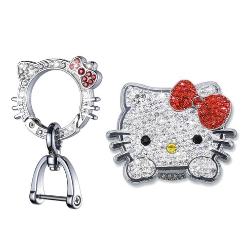 2 Pcs Bling Pink Car Interior Accessories, Rhinestone Push to Start Button Cover with Keychain, Car Engine Start Stop Button Cover, Cute Car Decoration Sticker Decal for Women Girl in Saudi Arabia