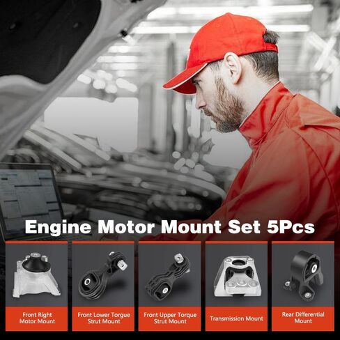 5PCS Engine Motor and Transmission Mount Set FIT for 2007-2011 Honda CR-V 2.4L Automatic, Replace A4595 A4598 A4535 A4536 A65010, Hydraulic Right Mount in Saudi Arabia