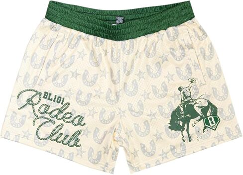 Baseball Lifestyle 101 Men's Rodeo Club Mesh Shorts with Side Pockets and Elastic Waist, 5 in Inseam S-2XL Sizes in Kuwait
