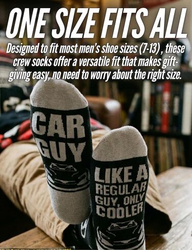 InnoBeta Car Guy Gifts for Men, Gifts for Car Guys, One Size Crew Socks, Only Cooler in Saudi Arabia