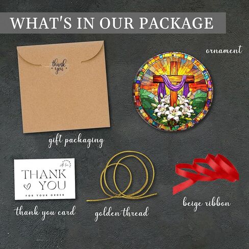 زينة عيد الفصح المتقاطعة، ديكور مرتفع، زخارف أكريليك لعيد الفصح من الزجاج الملون الصناعي، زينة عيد الفصح الدينية للمنزل، زينة عيد الفصح الكاثوليكية، حشوات السلة للرجال والنساء in Kuwait