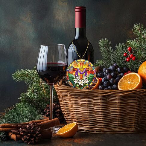 زينة عيد الفصح المتقاطعة، ديكور مرتفع، زخارف أكريليك لعيد الفصح من الزجاج الملون الصناعي، زينة عيد الفصح الدينية للمنزل، زينة عيد الفصح الكاثوليكية، حشوات السلة للرجال والنساء in Kuwait