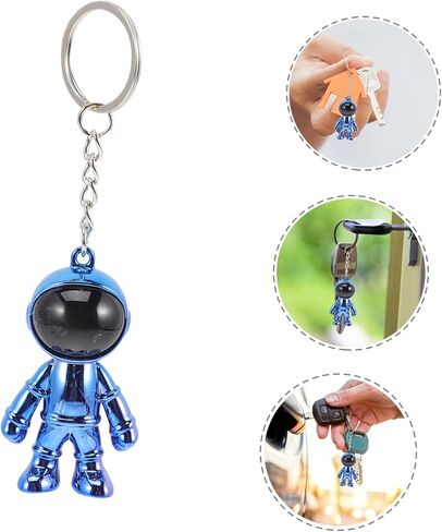 Metal Astronaut Keychain Pendant Adorable Key Ring Decoration for Adults for Backpack Bag Charm Durable Material Creative Present for Space Lovers in Saudi Arabia