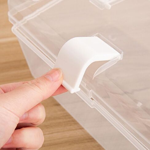 32 PCS Clear Plastic Organizer Box, Small Bead Organizers and Storage Containers with Hinged Lid for DIY Jewelry Making, Bead, Nail, Jewelry, Art, DIY Crafts, Fishing Tackle, Small Items in Saudi Arabia