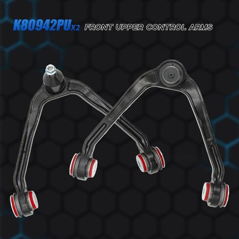 2PCS Front Upper Control Arms w/Ball Joint for 1999-2006 Chevy Silverado & GMC Sierra 1500, 2002-2006 Cadillac Escalade, Avalanche 1500, Upgrade PU Bushing Upper Control Arms Kit Replacement K80942 in Kuwait
